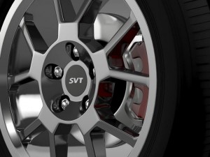 fordmustang gt500 shelby 2007 wheel Model 3D