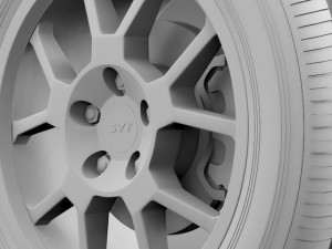 fordmustang gt500 shelby 2007 wheel Model 3D