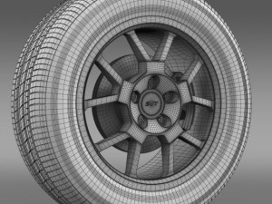 fordmustang gt500 shelby 2007 wheel Model 3D