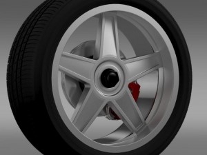 fordmustang gtr 2005 wheel Modelo 3D