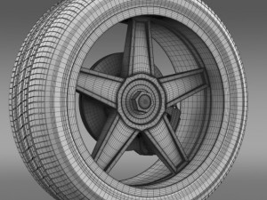 fordmustang gtr 2005 wheel Modèle 3D