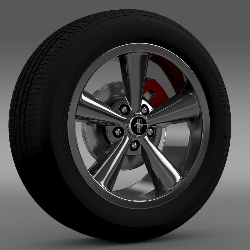 fordmustang shelby gt convert 2008 wheel 3D Model .c4d .max .obj .3ds .fbx .stl .blend