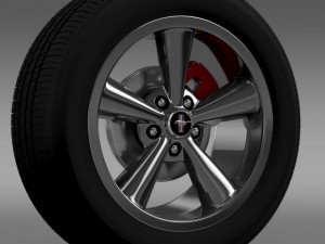 fordmustang shelby gt convert 2008 wheel 3D 모델