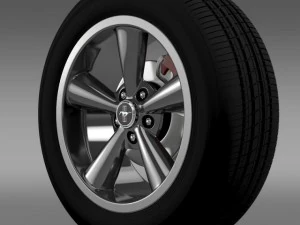 fordmustang shelby gt convert 2008 wheel 3D Model