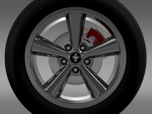 fordmustang shelby gt convert 2008 wheel Modelo 3D