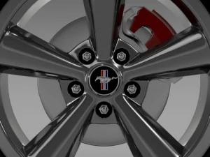 fordmustang shelby gt convert 2008 wheel 3D Model