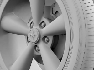 fordmustang shelby gt convert 2008 wheel Modelo 3D