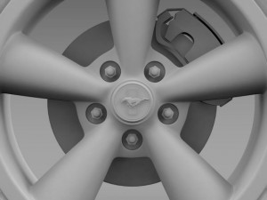fordmustang shelby gt convert 2008 wheel Modelo 3D
