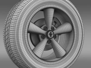 fordmustang shelby gt convert 2008 wheel 3D Model
