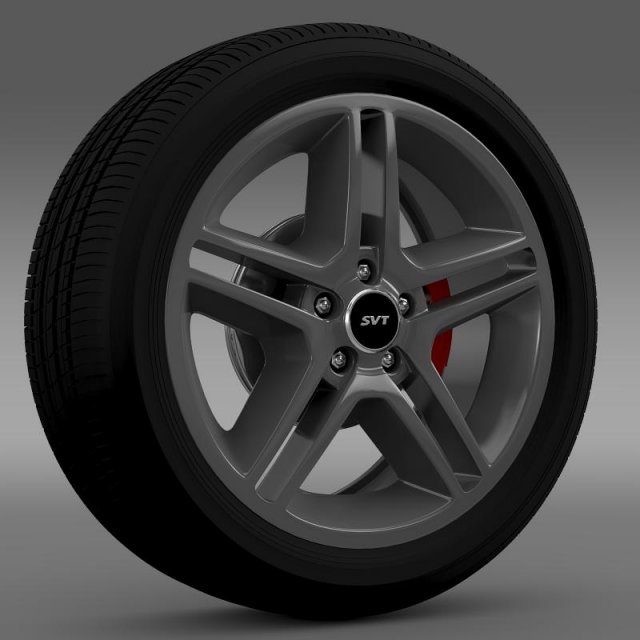 fordmustang shelby gt500 2010 wheel 3D Модель .c4d .max .obj .3ds .fbx .stl .blend 