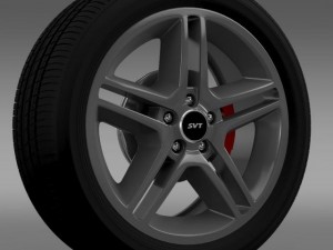 fordmustang shelby gt500 2010 wheel 3D Model
