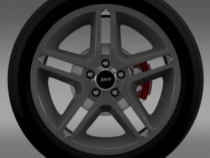 fordmustang shelby gt500 2010 wheel 3D Модель