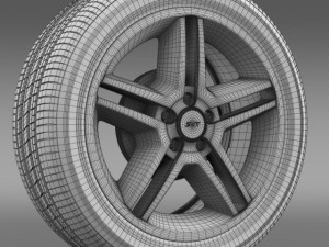 fordmustang shelby gt500 2010 wheel 3D Модель