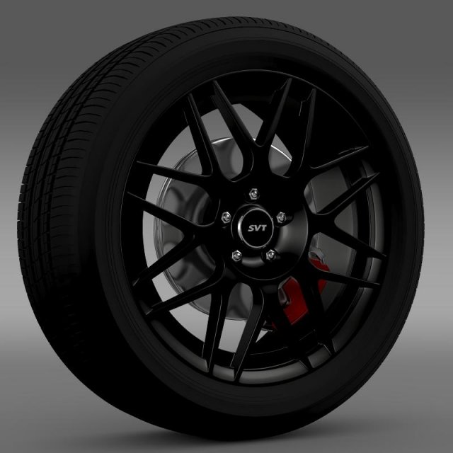 fordmustang shelby gt500 convertible 2011 wheel Modèle 3D .c4d .max .obj .3ds .fbx .stl .blend 