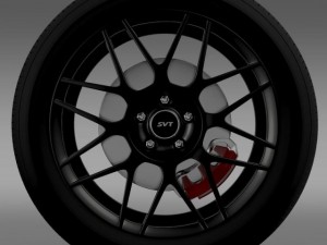 fordmustang shelby gt500 convertible 2011 wheel Modèle 3D