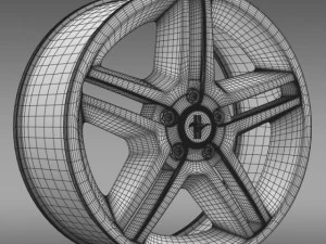 ford mustang 2010 av x 10 rim 3D Model