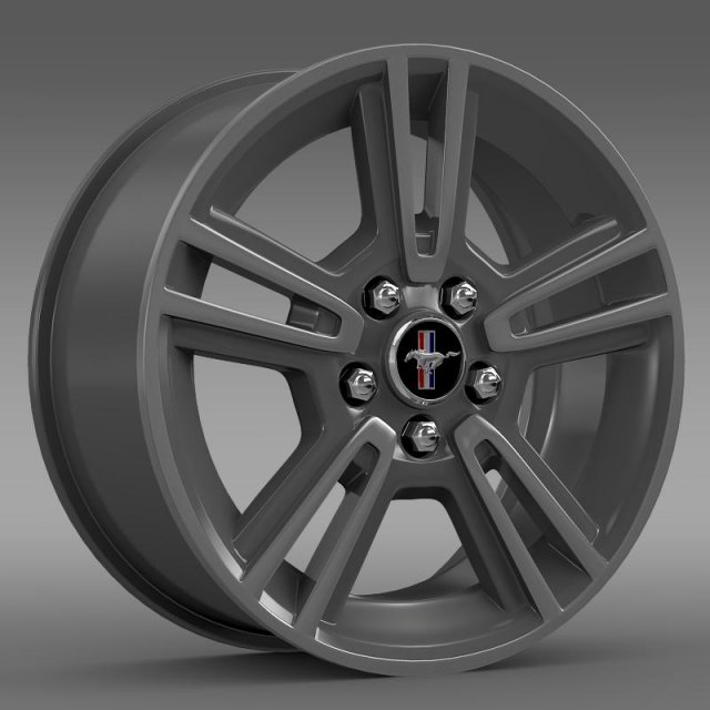 ford mustang 2013 rim 3D Model .c4d .max .obj .3ds .fbx .stl .blend 