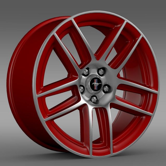 ford mustang boss 302 laguna seca 2012 rim 3D Model .c4d .max .obj .3ds .fbx .stl .blend