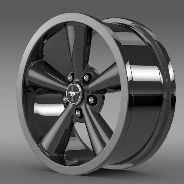ford mustang bullit 2008 rim 3D-Modell .c4d .max .obj .3ds .fbx .stl .blend 