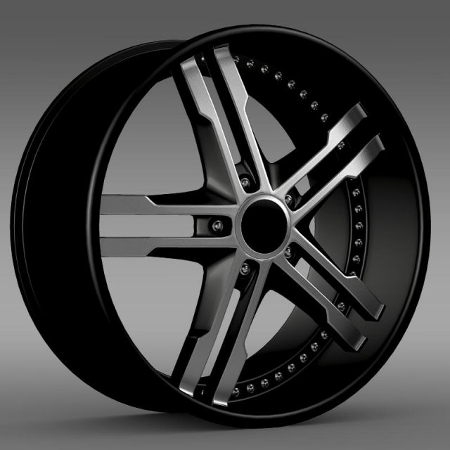 ford mustang dub edition 2011 rim 3D Model .c4d .max .obj .3ds .fbx .stl .blend 