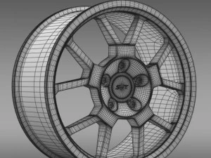 ford mustang gt500 shelby 2007 rim 3D Model