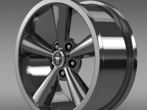 ford mustang shelby gt convert 2008 rim 3D Model