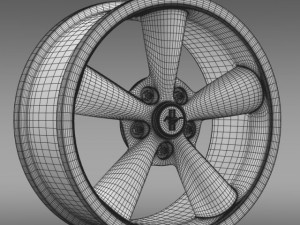 ford mustang shelby gt convert 2008 rim Model 3D