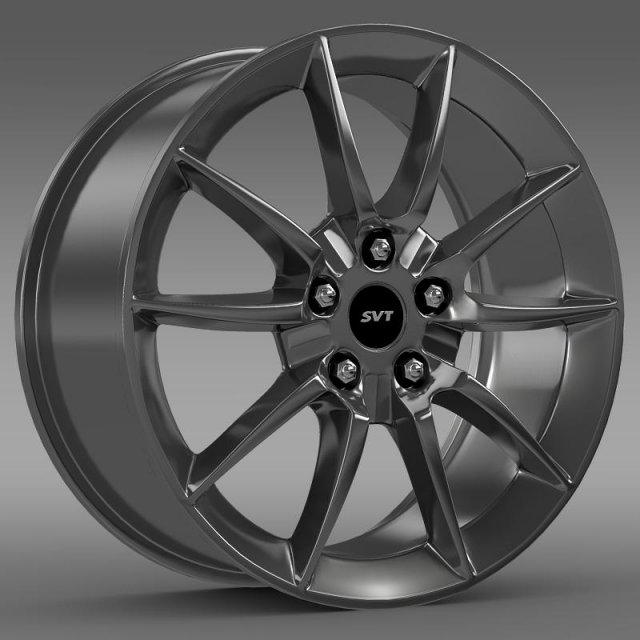ford mustang shelby gt500kr 2008 rim 3D Model .c4d .max .obj .3ds .fbx .stl .blend 