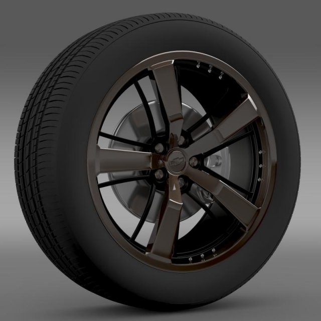 chevroletcamaro2008blackconcept 3D Модель .c4d .max .obj .3ds .fbx .stl .blend