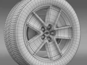 chevroletcamaroconvertible2007wheel 3Dモデル