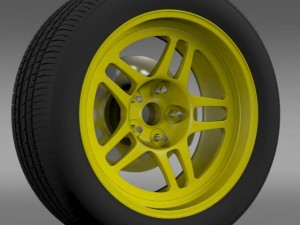 chevroletcamarogsracecar2008wheel Model 3D