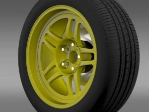 chevroletcamarogsracecar2008wheel 3D Model
