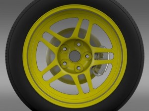 chevroletcamarogsracecar2008wheel Model 3D