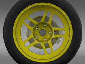 chevroletcamarogsracecar2008wheel 3D Model