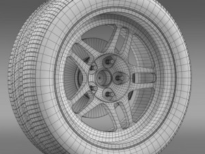 chevroletcamarogsracecar2008wheel Model 3D
