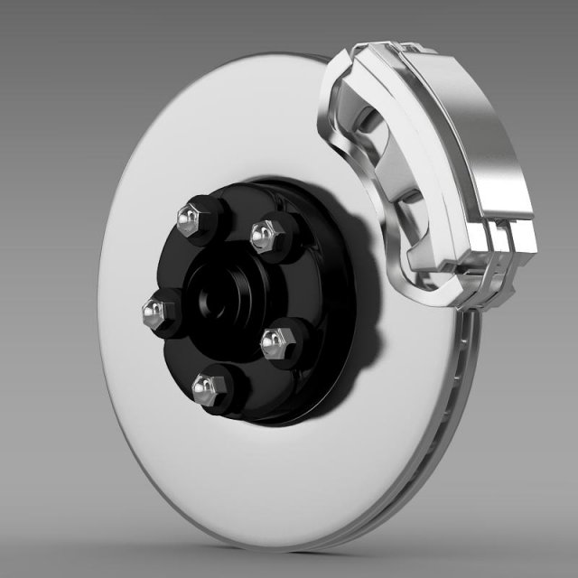 disc brake 3D Модель .c4d .max .obj .3ds .fbx .stl .blend 