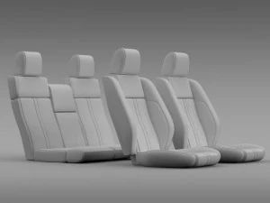 car seats of ford mustang 3D Model