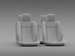 car seats of ford mustang 3D Model
