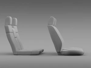 car seats of ford mustang 3D Model