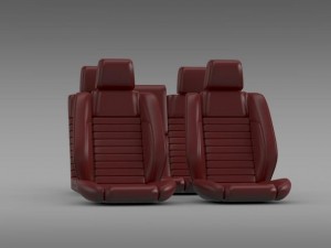 car seats of ford mustang shelby 3D Модель