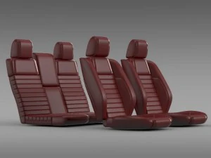 car seats of ford mustang shelby 3D Model