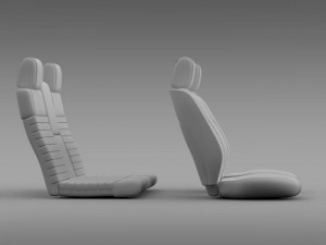 car seats of ford mustang shelby 3D Модель