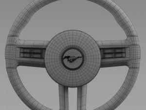steering wheel mustang 3D Model
