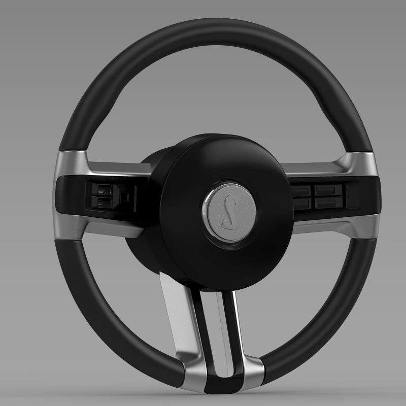 steering wheel shelby mustang 3D Model .c4d .max .obj .3ds .fbx .stl .blend