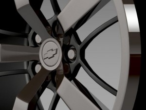 chevrolet camaro 2008 blackconcept rim Modelo 3D