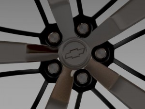 chevrolet camaro 2008 blackconcept rim Modelo 3D