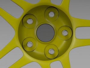 chevrolet camaro gs racecar 2008 rim 3D 模型