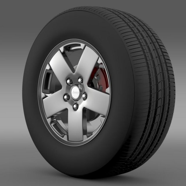 jeep wrangle wheel Modelo 3D .c4d .max .obj .3ds .fbx .stl .blend 