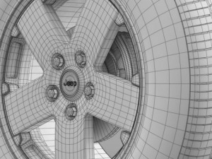 jeep wrangle wheel Modelo 3D