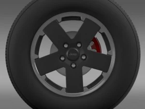 jeep wrangler black wheel 3D Model